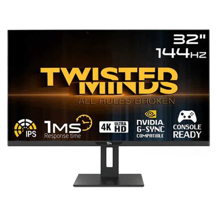 Twisted Minds UHD 32'', 4K, 144Hz, 1ms, HDMI 2.1, IPS Panel Gaming Monitor - Tashqila Twisted Minds UHD 32'', 4K, 144Hz, 1ms, HDMI 2.1, IPS Panel Gaming Monitor - Tashqila